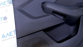 Door trim card rear right Ford Focus mk3 11-18 black with black insert cloth, armrest black cloth, under tweeter, scuffs, scratches