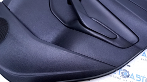 Door trim card rear right Ford Escape MK3 17-19 rest black with black insert plastic, armrest black leather, under the tweeter, scratches, abrasions