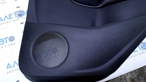 Door trim card rear right Ford Escape MK3 17-19 rest black with black insert plastic, armrest black leather, under the tweeter, scratches, abrasions