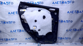 Door trim card rear right Ford Escape MK3 17-19 rest black with black insert plastic, armrest black leather, under the tweeter, scratches, abrasions
