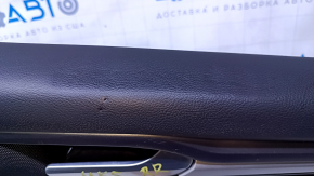 Door trim card rear right Ford Fusion mk5 13-16 black with black insert cloth, armrest black leather, molding gray gloss, scratches, abrasions, bumps, dents