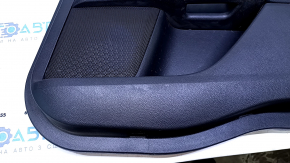 Door trim card rear right Ford Fusion mk5 13-16 black with black insert cloth, armrest black leather, molding gray gloss, scratches, abrasions, bumps, dents