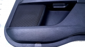 Door trim card rear right Ford Fusion mk5 17-20 black with black insert cloth, armrest black leather, molding gray structure, scratches, abrasions, dents