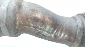 Exhaust manifold with catalytic converter Ford Fusion mk5 13-20 hybrid, plug-in, rusty, mesh torn, bolts broken