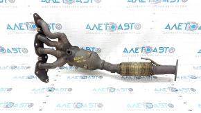 Exhaust manifold with catalytic converter Ford Fusion mk5 13-20 hybrid, plug-in, rusty, mesh torn, bolts broken