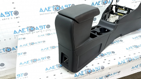 Central console with armrest Ford Ecosport 18-22 black, armrest leather black, scratches