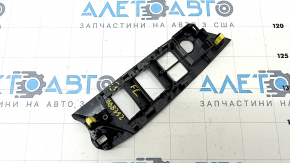 Front left window lifter control trim Toyota Prius 50 Prime 17-22 black gloss, broken guide, scratches