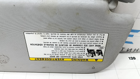 Left visor Toyota Prius 50 Prime 17-19 gray, without hook, dry-cleanable