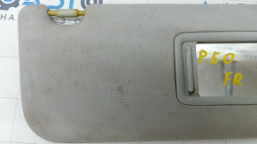 Right visor Toyota Prius 50 Prime 17-19 gray, without hook, dry-cleanable