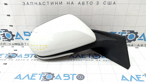 Side mirror right Toyota Prius 50 Prime 17-20 5 pins, heated, white, scratch, cracks in the mirror frame