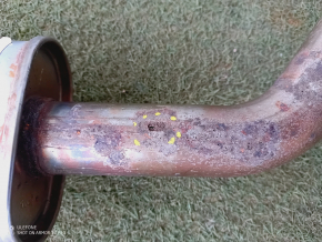 Muffler rear part with barrel Dodge Dart 13-16 2.0 2.4 2 pipes, burnt, dents