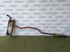 Exhaust line for 1 pipe Ford Fusion mk5 13-19 2.0 hybrid, plug-in with catalytic converter, rusty, studs sawed off