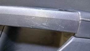 Door trim card rear right Ford Fusion mk5 17-20 black with black insert cloth, armrest black leather, molding gray structure, scratches, abrasions, scuffs, dents