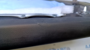 Door trim card rear right Ford Fusion mk5 17-20 black with black insert cloth, armrest black leather, molding gray structure, scratches, abrasions, scuffs, dents
