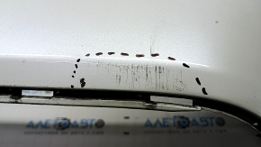 Rear bumper bare Toyota Prius 50 16-18 without parking sensors, white, scratches, broken fasteners