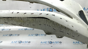 Front bumper bare Toyota Prius 50 16- white, dented, torn, scratches, dents