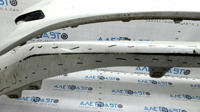 Front bumper bare Toyota Prius 50 16- white, dented, torn, scratches, dents