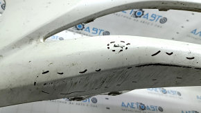 Front bumper bare Toyota Prius 50 16- white, dented, torn, scratches, dents