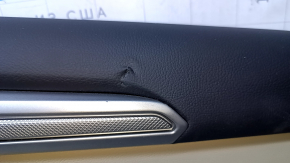 Door trim card rear right Ford Fusion mk5 13-16 beige with beige insert cloth, armrest beige leather, molding gray structure, scuffs, dents, abrasions, scratches