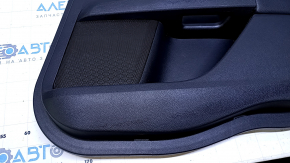 Door trim card rear right Ford Fusion mk5 13-16 black with gray insert cloth, armrest black leather, molding gray gloss, scratches, abrasions, dents, scuffs, broken fasteners