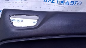 Door trim card rear right Ford Fiesta 11-19 black with black insert plastic, armrest black plastic, scratches, abrasions, scuffs
