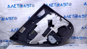 Door trim card rear right Ford Fiesta 11-19 black with black insert plastic, armrest black plastic, scratches, abrasions, scuffs
