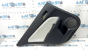 Door trim card rear left Toyota Prius 50 16 - black with gray insert leather, armrest leather, scratches, for dry cleaning