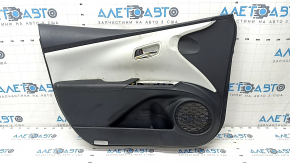 Door trim card front left Toyota Prius 50 16 - black with gray insert leather, armrest leather, dry-cleanable, worn