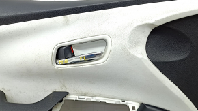 Door trim card front left Toyota Prius 50 16 - black with gray insert leather, armrest leather, dry-cleanable, worn