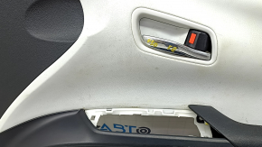 Door trim card front right Toyota Prius 50 16- black with gray insert leather, armrest leather, scratches, dent, for dry cleaning