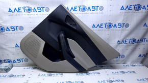 Door trim card rear right Ford Focus mk3 11-14 gray with gray insert plastic, armrest gray plastic, scuffs, scratches