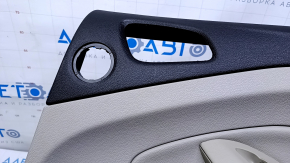 Door trim card rear right Ford Escape MK3 13-16 prerest beige with beige insert plastic, armrest beige leather, under the tweeter, scuffs, scratches