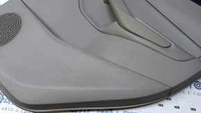 Door trim card rear right Ford Escape MK3 13-16 prerest beige with beige insert plastic, armrest beige leather, under the tweeter, scuffs, scratches