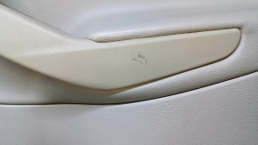Door trim card rear right Ford Escape MK3 13-16 prerest beige with beige insert plastic, armrest beige leather, under the tweeter, scuffs, scratches, scuffs, whitened plastic