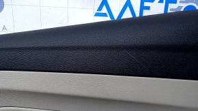 Door trim card rear right Ford Escape MK3 13-16 prerest beige with beige insert plastic, armrest beige leather, under the tweeter, scuffs, scratches, scuffs, whitened plastic