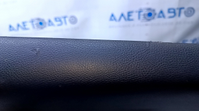 Door trim card rear right Ford Edge 15-18 black with beige insert cloth, armrest black leather, molding gray structure, scuffs, abrasions, scratches, for dry cleaning