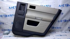 Door trim card rear right Ford Flex 09-12 pre-rest, gray with beige insert plastic, armrest beige rubber, scratches, abrasions, dents