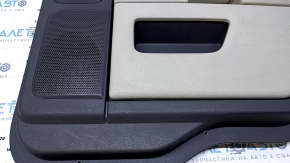 Door trim card rear right Ford Flex 09-12 pre-rest, gray with beige insert plastic, armrest beige rubber, scratches, abrasions, dents