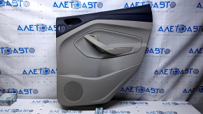 Door trim card rear right Ford C-max MK2 13-18 beige with beige insert plastic, armrest beige leather, under the tweeter, scratches, abrasions