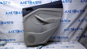 Door trim card rear right Ford C-max MK2 13-18 beige with beige insert plastic, armrest beige leather, scuffs