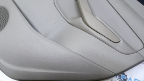 Door trim card rear right Ford C-max MK2 13-18 beige with beige insert plastic, armrest beige leather, scuffs