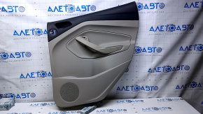 Door trim card rear right Ford C-max MK2 13-18 beige with beige insert plastic, armrest beige leather, under the tweeter, scratches, abrasions