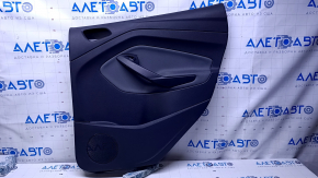 Door trim card rear right Ford Escape MK3 13-16 prerest black with gray insert cloth, armrest gray cloth, scuffs, scratches