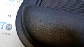Door trim card rear right Lincoln MKZ 17-20 black with black insert leather, armrest black leather, molding light wood gloss, with backlight, scuffs, scratches, abrasions, pokes