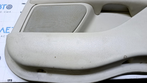 Door trim card rear right Lincoln MKZ 13-16 beige with beige insert leather, armrest beige leather, molding dark wood, dents, scratches, for dry cleaning