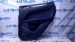 Door trim card rear right Lincoln MKC 15- black with black insert leather, armrest black leather, molding gray structure, abrasions, scratches, dent