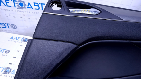 Door trim card rear right Lincoln MKC 15- black with black insert leather, armrest black leather, molding gray structure, abrasions, scratches, dent