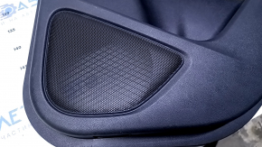 Door trim card rear right Lincoln MKC 15- black with black insert leather, armrest black leather, molding dark wood structure, abrasions, scratches, butt