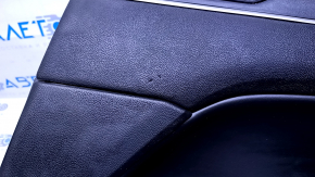 Door trim card rear right Lincoln MKC 15- black with black insert leather, armrest black leather, molding dark wood structure, abrasions, scratches, dent, bump