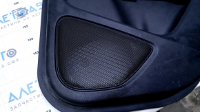 Door trim card rear right Lincoln MKC 15- black with black insert leather, armrest black leather, molding dark wood structure, abrasions, scratches, dent, bump